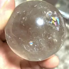 超希少✨虹入り大玉レムリアンシードスモーキー285g　スフィア　丸玉