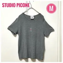 STUDIO PICONE スタジオピッコーネ Tシャツ グレー半袖 刺繍 38のサムネイル