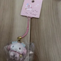 마이멜로디 キーホルダー マスコット 鈴付き根付けねこ