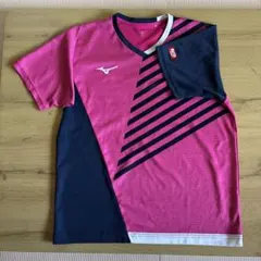 Mizuno 卓球ウェア Mサイズ ピンク/ネイビー