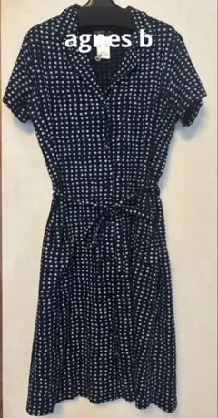 agnes b. PARIS ドット柄 半袖ワンピースのサムネイル