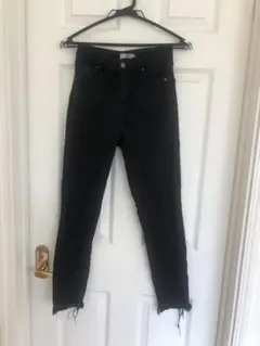 Topshop 黒いハイウェーストスキニーパンツ デニムのサムネイル
