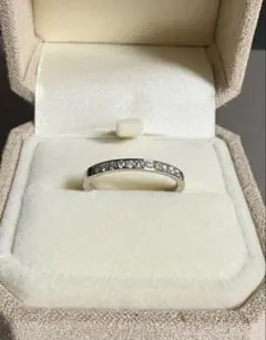 ☆試着のみ☆4℃ ダイヤモンドハーフエタニティリング WG 9号