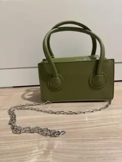 SLOBE citron. カラーミニチェーンバッグ　カーキ