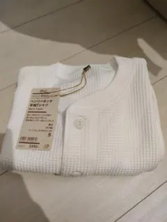 無印良品 ヘンリーネック半袖Tシャツ オフ白 Sのサムネイル