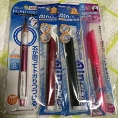 【新品4点】クルトガ・アインクリック2本・消せる蛍光ペン人気の文房具まとめ売り！のサムネイル