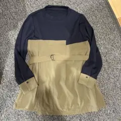 Anna Nicola ネイビー/カーキ 長袖トップス サイズ38