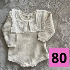 襟付きロンパース 80