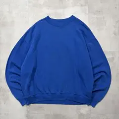 90s USA製 ultra fleece ブランク スウェット 無地 青 L
