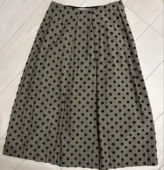 オリバーサット　ドット柄 フレアロングスカート
