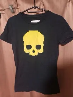 ト*ム様 y2k HYDROGEN ハイドロゲン スカル ピクセル Tシャツ 半のサムネイル