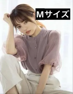 オーガンジードッキングブラウス[pr08] モカピンク GRL グレイル