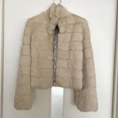 ファーコート　リアルラビットファー　ジャケット　コート　M