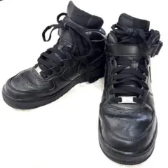週末価格‼️NIKE AIR FORCE 1 MIDオールブラック 黒 24cm