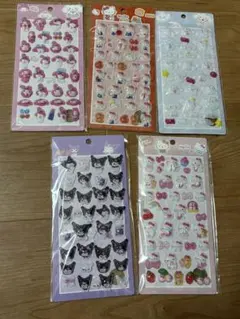 サンリオ ぷくぷくシール 5枚セットマイメロディ キティ クロミ シナモンロール