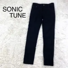 SONICTUNE ブラックカラー カジュアルパンツ