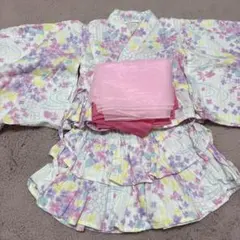 Mezzo piano 90cm 花柄と金魚柄の2ピース浴衣