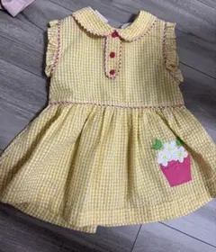 Carter's イエロー　ギンガムチェック　ワンピース