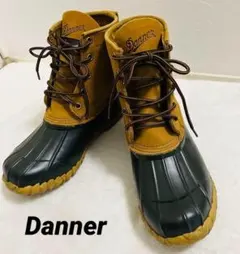 美品☆Danner ブーツ US5 23cm スエード×ラバー　アウトドア　黒茶のサムネイル