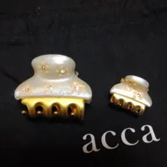 ACCA ホワイト ヘアクリップ - メルカリ