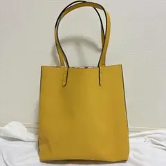 美品　トートバッグ　ハンドバッグ　黄色　イエロー　カーキ　花柄