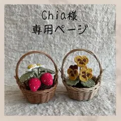 【Chia様　リクエストページ】しろくま貯金箱　いちごの花籠　パンジーの花籠