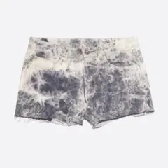 ★Used★ルシェルブルー★ムラ染めデニムホットパンツ (Black/40)