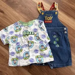 80サイズ トイストーリー Tシャツ サロペット