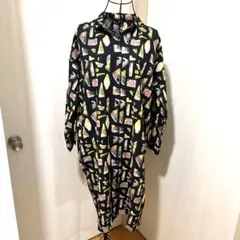 新品　個性的な柄　シャツワンピース　インド綿　高品質　エスニック