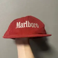 Marlboro コーデュロイキャップ レッド