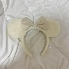 ミニー　カチューシャ 2025年　ベージュリボン付き