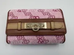 Pinky&Dianne 三つ折り財布 ピンク 総柄 レザー