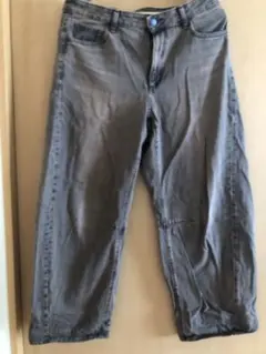 GU バレルレッグジーンズ WOMEN XL 37 BROWN ジーユー