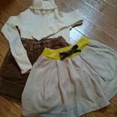 ジャンクストアー★ベロアスカート＆タートル90