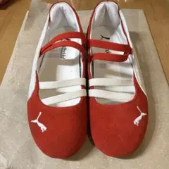 PUMA レディース フラットシューズ レッドのサムネイル