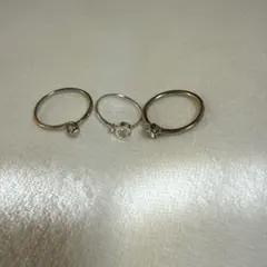 シルバーリング3点セット レディース 指輪 重ね付け シンプル 韓国風