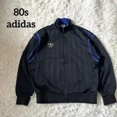 超激レア 80s デサント アディダス トラックジャケット 黒金 Oサイズのサムネイル