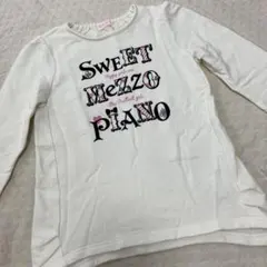 メゾピアノ 140 裏毛ロゴトレーナー