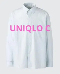 UNIQLO : C ブロードオーバーサイズシャツ/ストライプ 61 BLUE