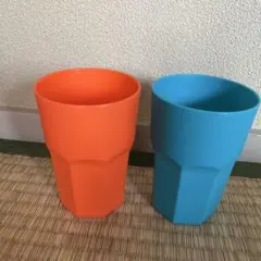 カラフルプラスチックコップ 2個セット