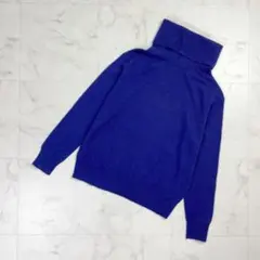 美品 UNIQLO カシミヤニット ブルー サイズXL*ND1317