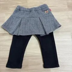 ミキハウス　ホットビスケッツ　スカッツ　スカート付レギンス 80cm 秋冬物