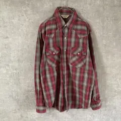 Levi's リーバイス ウエスタンシャツ チェック柄 Lサイズ 赤 レッド長袖