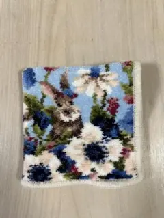 ★未使用品★FEILERハンカチうさぎ ブルー 花柄