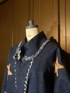 70-90's パリ パッチワーク デニムジャケット インディゴ