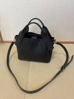 ナノユニバース LB.04 アウトハンドルデザイントートバッグ 2way 黒のサムネイル