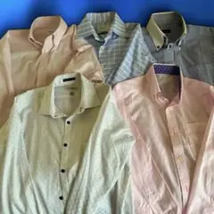 ★5着セット ORIHICA他 メンズブランド ビジネス ワイシャツ S〜M相当