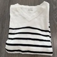 도시 연구 green label relaxing 테두리 V 넥 니트
