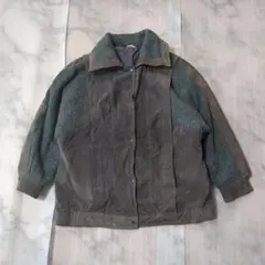 ブルゾン ジャケット ヴィンテージ スエード ニット 切替 アメカジ レトロ M