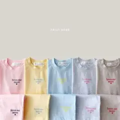 DAILY BEBE ロゴ刺繍 Tシャツ キッズ　S セットアップ